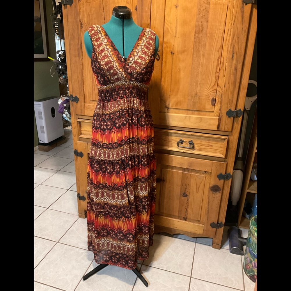 Bohemian maxi dress.